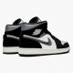 Air Jordan 1 Mid "Satin Grey Toe" Black/Anthracite-Sail 852542 011 AJ1