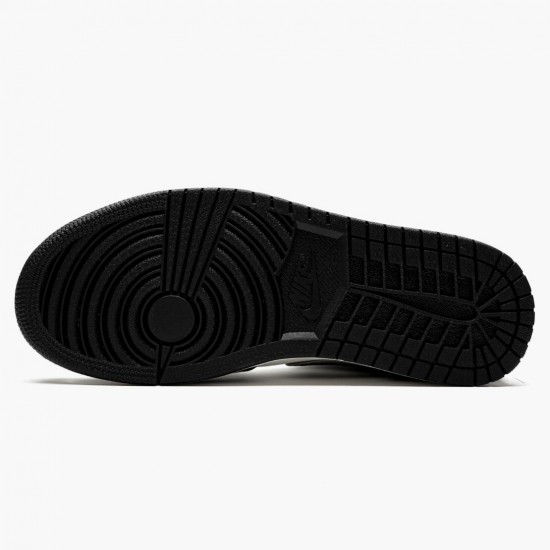 Air Jordan 1 Mid "Satin Grey Toe" Black/Anthracite-Sail 852542 011 AJ1