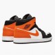 Air Jordan 1 Mid "Shattered Backboard" Black/White-Starfish 554724 058 AJ1