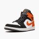Air Jordan 1 Mid "Shattered Backboard" Black/White-Starfish 554724 058 AJ1