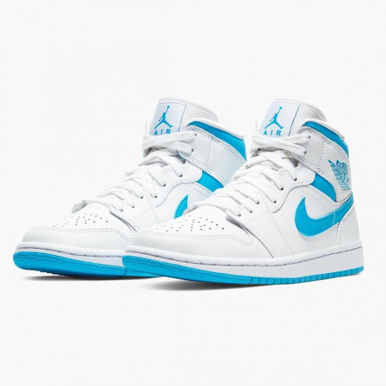 Air Jordan 1 Mid UNC University Blue/White AJ1 BQ6472 114