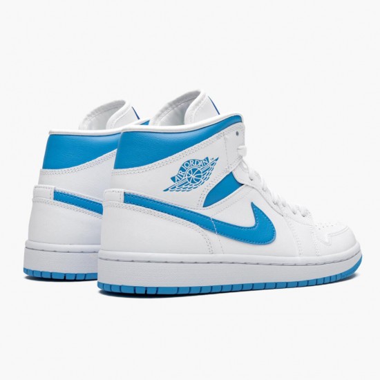 Air Jordan 1 Mid UNC University Blue/White AJ1 BQ6472 114