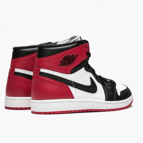 Air Jordan 1 Retro High Black Toe White/Black-Gym Red 555088 184 AJ1 Jordan
