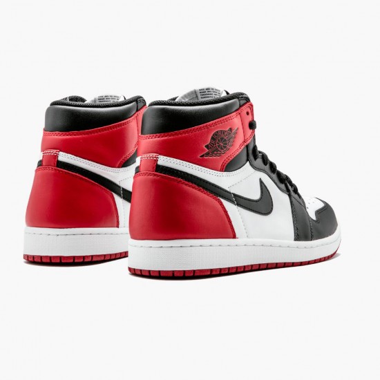 Air Jordan 1 Retro High OG Black Toe White/Black-Varsity Red 555088 125 AJ1