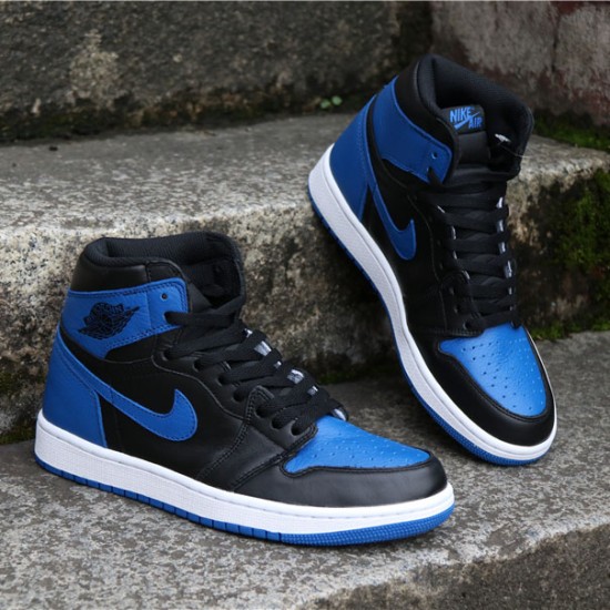 Air Jordan 1 Retro High OG "Royal" Black/Royal-White 555088 007 AJ1