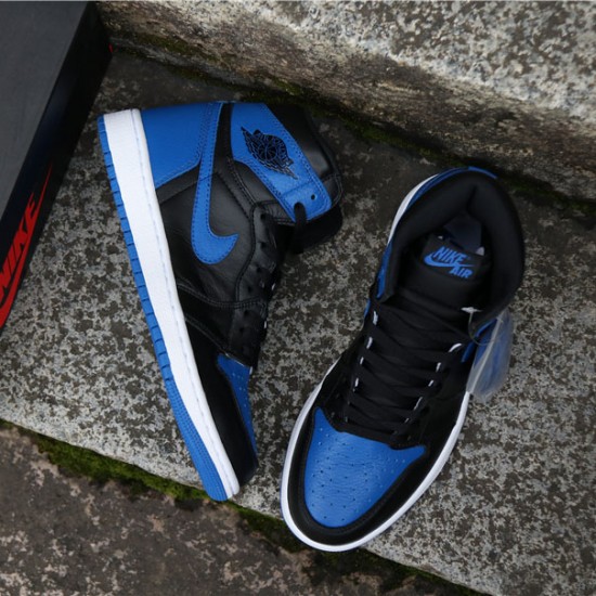 Air Jordan 1 Retro High OG "Royal" Black/Royal-White 555088 007 AJ1