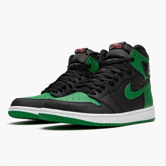 Air Jordan 1 Retro High "Pine Green" Black/White-Pine Green/Gym Red 555088 030 AF1