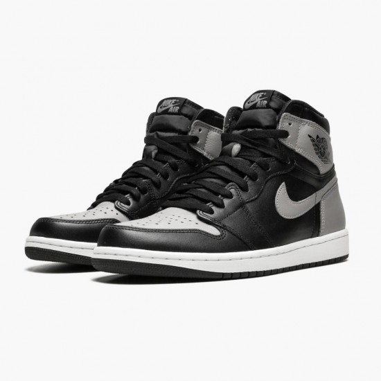 Air Jordan 1 Retro High "Shadow" Black/Medium-Grey White 555088 013 AJ1 Jordan