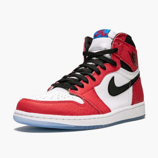 Air Jordan 1 Retro High Spider-Man Origin Story Gym Red/Black-White-Photo Blue 555088 602 AJ1 Jordan