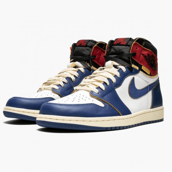 Air Jordan 1 Retro High Union Los Angeles "Storm Blue" White/Stormblue-Varsity Red BV1300 146 AJ1 Jordan