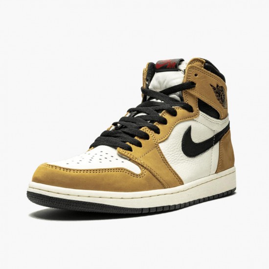 Air Jordan 1 Rookie of the Year Golden Harvest/Black-Sail 555088 700 AJ1 Jordan