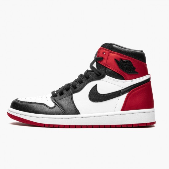 Air Jordan 1 High OG Satin Black Toe Black/Black-White-Varsity Red CD0461 016 AJ1 Jordan