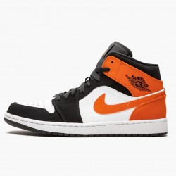 Air Jordan 1 Mid "Shattered Backboard" Black/White-Starfish 554724 058 AJ1