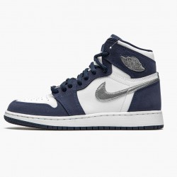 Air Jordan 1 Retro High COJP "Midnight Navy" White/Midnight Navy/Metallic S DC1788 100 AJ1 Jordan