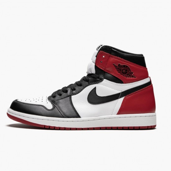 Air Jordan 1 Retro High OG Black Toe White/Black-Varsity Red 555088 125 AJ1