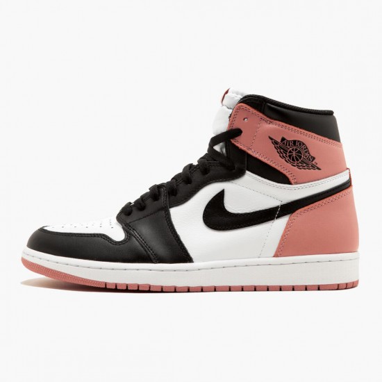 Air Jordan 1 Retro High Rust Pink White/Black-Rust Pink 861428 101 AJ1 Jordan