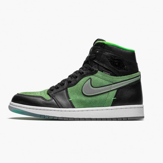 Air Jordan 1 Retro High Zoom Zen Green AJ1 CK6637 002 Black/Black-Tomatillo-Rage-Gre Jordan