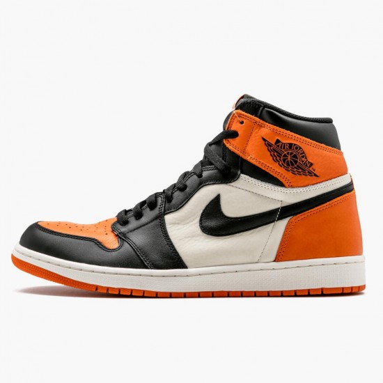 Air Jordan 1 Retro Shattered Backboard Black/Starfish-Sail 555088 005 AJ1 Jordan