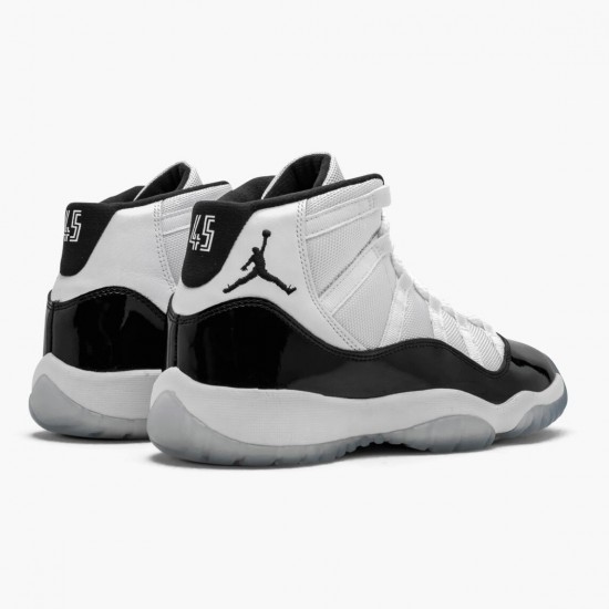 Air Jordan 11 Retro "Concord 2018" 378038 100 White Black-Concord AJ11 Black Jordan