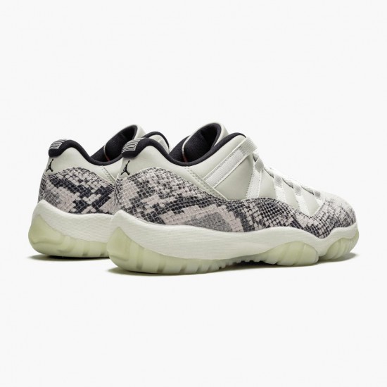 Air Jordan 11 Retro Low Snake Light Bone CD6846 002 Light Bone/Smoke Grey/White-Bl AJ11 Black Jordan