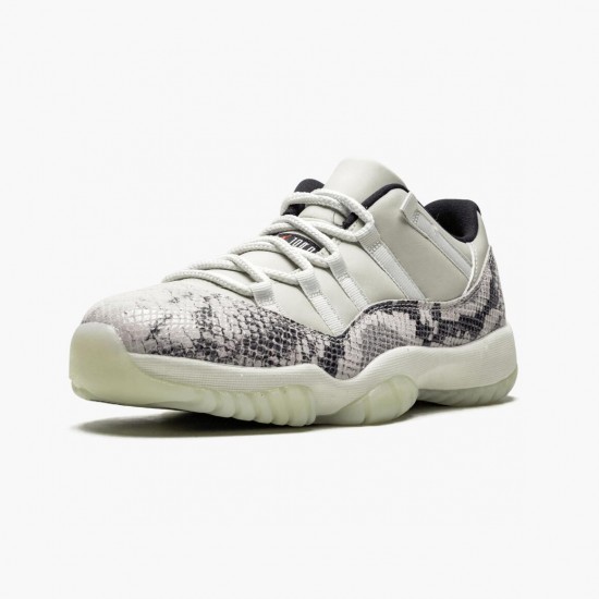 Air Jordan 11 Retro Low "Snake Light Bone" CD6846 002 Light Bone/Smoke Grey/White-Bl AJ11 Black Jordan
