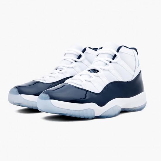 Air Jordan 11 Retro UNC "Win Like 82" 378037 123 White/University Blue AJ11 Black Jordan