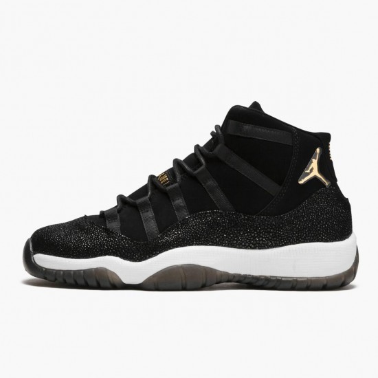 Air Jordan 11 Retro Heiress Black Stingray 852625 030 Black/Metallic Gold-White AJ11 Black Jordan