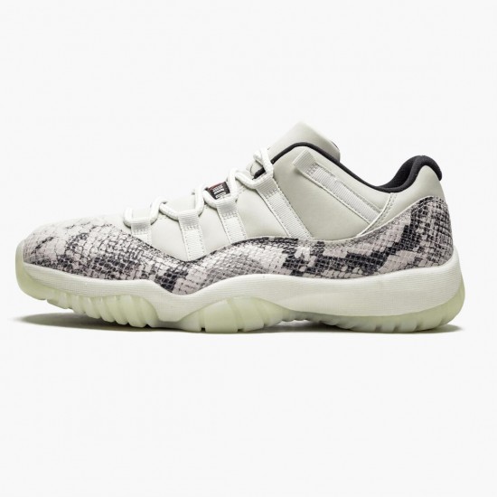 Air Jordan 11 Retro Low Snake Light Bone CD6846 002 Light Bone/Smoke Grey/White-Bl AJ11 Black Jordan