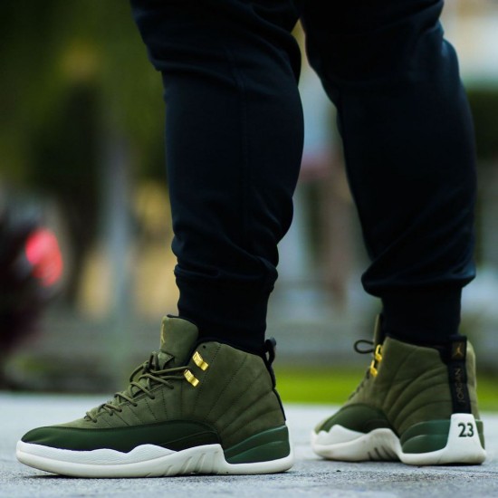 Air Jordan 12 Retro "Chris Paul Class of 2003" AJ12 130690 301 Olive Canvas/Sail/Black-Metall Jordan