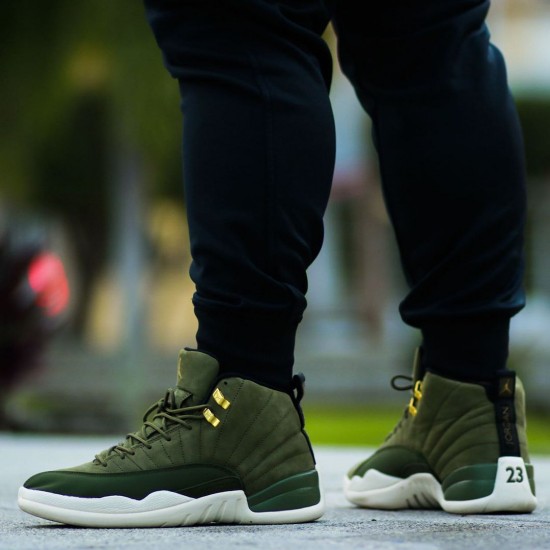 Air Jordan 12 Retro Chris Paul Class of 2003 AJ12 130690 301 Olive Canvas/Sail/Black-Metall Jordan