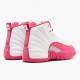 Air Jordan 12 Retro "Dynamic Pink" Womens AJ12 510815 109 White/Vivid Pink-Mtllc Silver Jordan