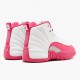 Air Jordan 12 Retro Dynamic Pink Womens AJ12 510815 109 White/Vivid Pink-Mtllc Silver Jordan