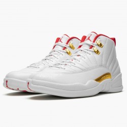 Air Jordan 12 Retro "FIBA" AJ12 130690 107 White/University Red/Metallic Jordan