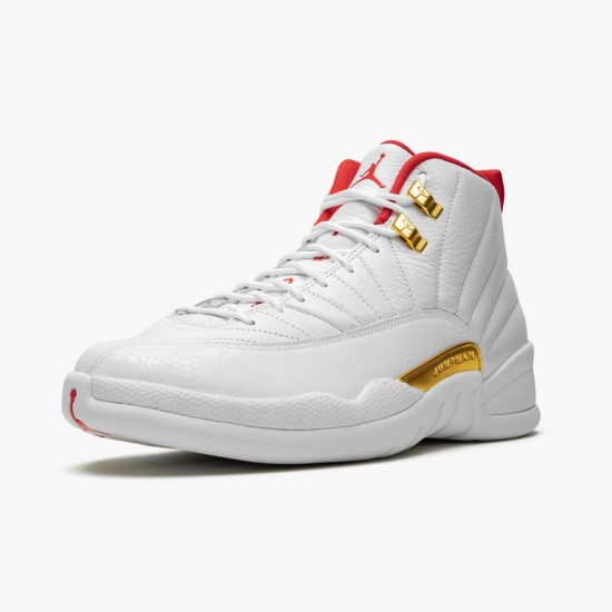 Air Jordan 12 Retro FIBA AJ12 130690 107 White/University Red/Metallic Jordan