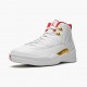 Air Jordan 12 Retro FIBA AJ12 130690 107 White/University Red/Metallic Jordan