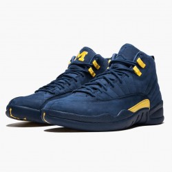 Air Jordan 12 Retro "Michigan" AJ12 BQ3180 407 College Navy/Amarillo Jordan