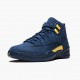 Air Jordan 12 Retro "Michigan" AJ12 BQ3180 407 College Navy/Amarillo Jordan