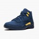 Air Jordan 12 Retro Michigan AJ12 BQ3180 407 College Navy/Amarillo Jordan