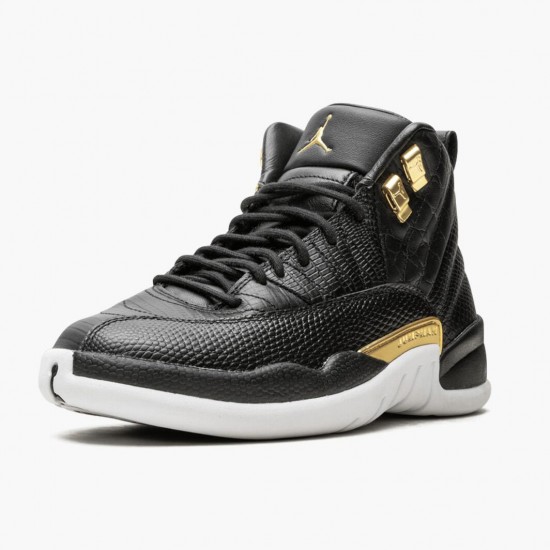 Air Jordan 12 Retro Reptile AJ12 AO6068 007 Black/Metallic-Gold White Jordan