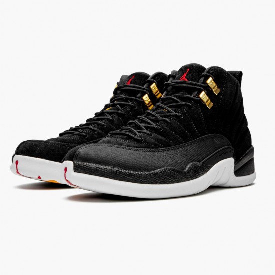 Air Jordan 12 Retro Reverse Taxi AJ12 130690 017 Black/Gold-White Jordan