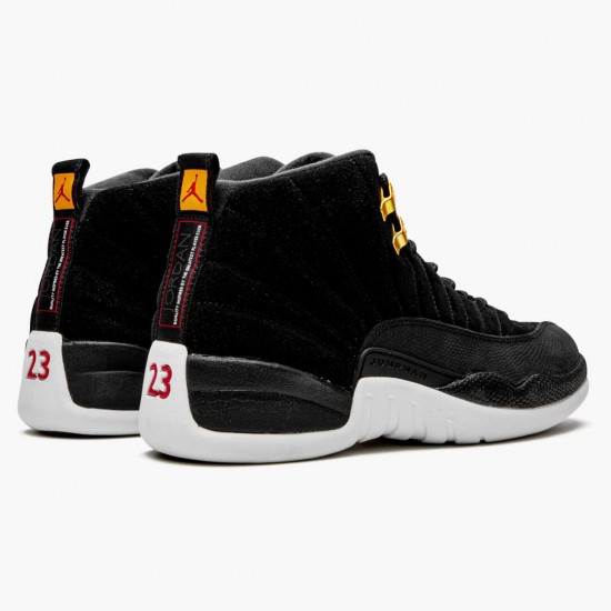 Air Jordan 12 Retro Reverse Taxi AJ12 130690 017 Black/Gold-White Jordan