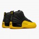 Air Jordan 12 Retro "University Gold" AJ12 130690 070 Black/Black-University Gold Jordan