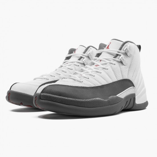 Air Jordan 12 Retro White Dark Grey AJ12 130690 160 White/Dark Grey-Gym Red Jordan