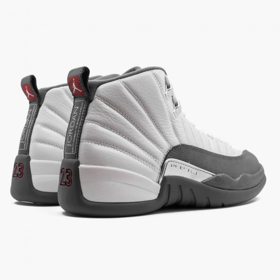 Air Jordan 12 Retro White "Dark Grey" AJ12 130690 160 White/Dark Grey-Gym Red Jordan
