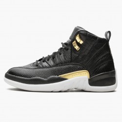 Air Jordan 12 Retro "Reptile" AJ12 AO6068 007 Black/Metallic-Gold White Jordan