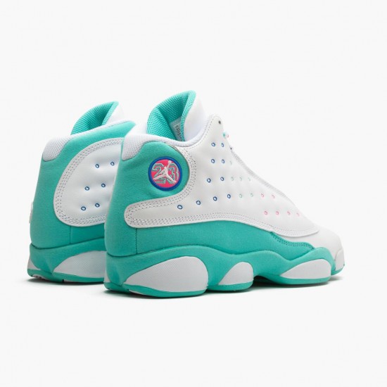 Air Jordan 13 Retro Aurora Green Womens White/Soar/Aurora-Green-Digita 439358 100 AJ13 Jordan