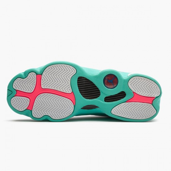 Air Jordan 13 Retro Aurora Green Womens White/Soar/Aurora-Green-Digita 439358 100 AJ13 Jordan