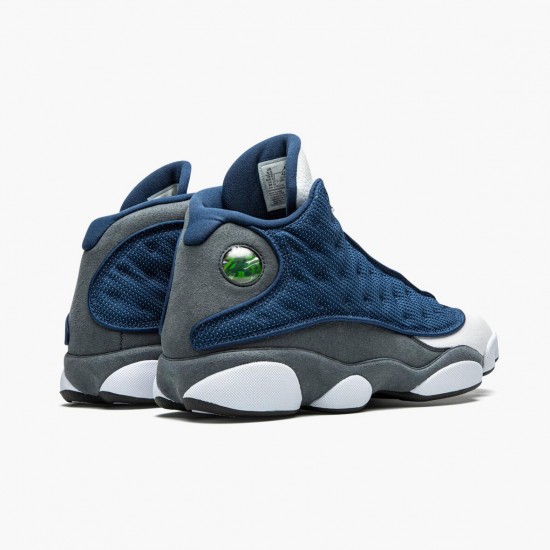 Air Jordan 13 Retro "Flint" Navy/Flint Grey-White-Universi 414571 404 AJ13 Jordan