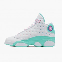 Air Jordan 13 Retro "Aurora Green" Womens White/Soar/Aurora-Green-Digita 439358 100 AJ13 Jordan