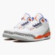 Air Jordan 3 Retro Knicks 136064 148 White/Old Royal University Ora AJ3 Jordan